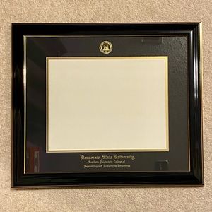 Graduation Frame.KSU. Black. gold. 19” x 22”.